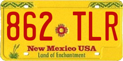 NM license plate 862TLR