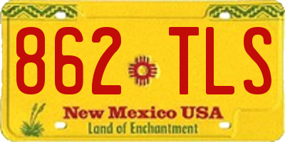 NM license plate 862TLS