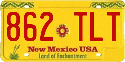 NM license plate 862TLT