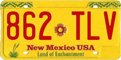 NM license plate 862TLV