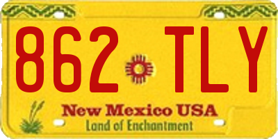 NM license plate 862TLY