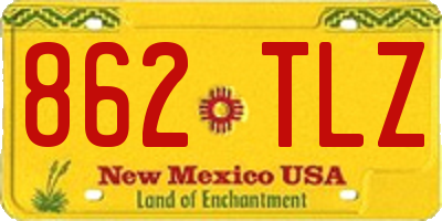 NM license plate 862TLZ