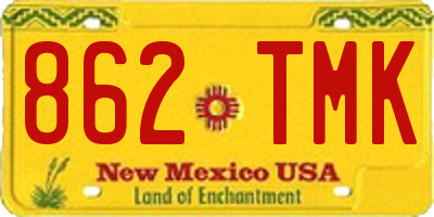 NM license plate 862TMK