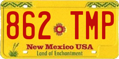 NM license plate 862TMP