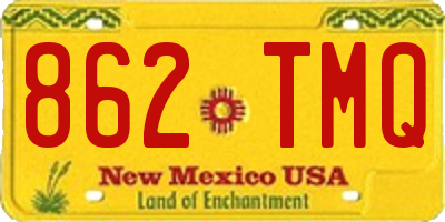 NM license plate 862TMQ