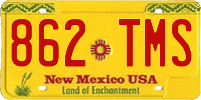 NM license plate 862TMS