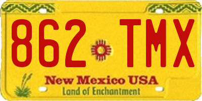 NM license plate 862TMX