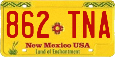 NM license plate 862TNA