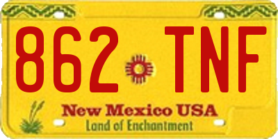 NM license plate 862TNF