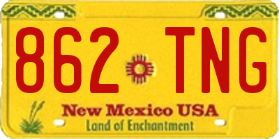 NM license plate 862TNG