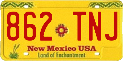 NM license plate 862TNJ