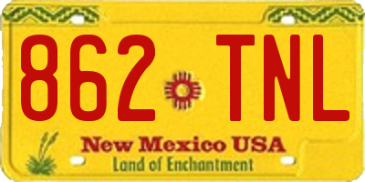 NM license plate 862TNL