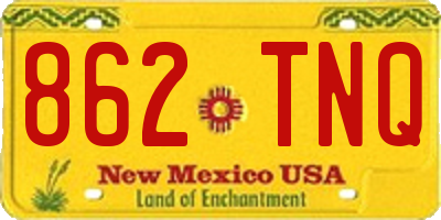 NM license plate 862TNQ