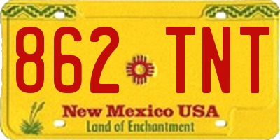 NM license plate 862TNT