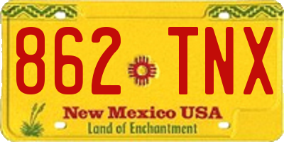 NM license plate 862TNX