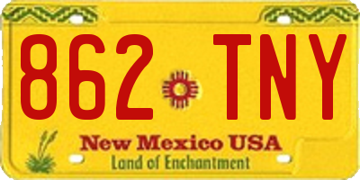 NM license plate 862TNY