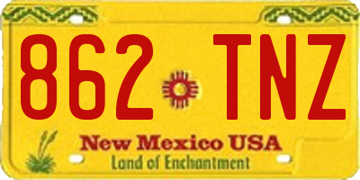 NM license plate 862TNZ