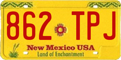 NM license plate 862TPJ