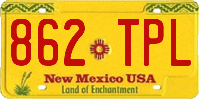 NM license plate 862TPL