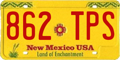 NM license plate 862TPS