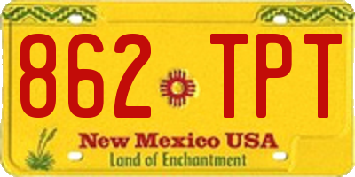 NM license plate 862TPT