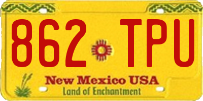 NM license plate 862TPU
