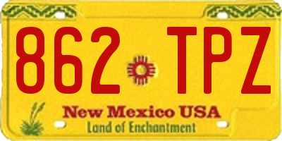 NM license plate 862TPZ
