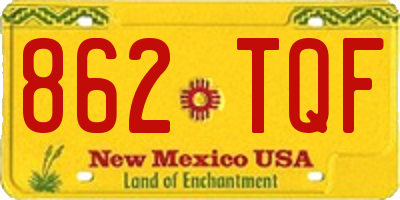 NM license plate 862TQF