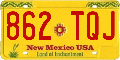 NM license plate 862TQJ
