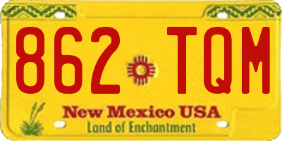 NM license plate 862TQM