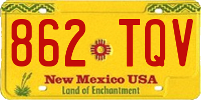 NM license plate 862TQV