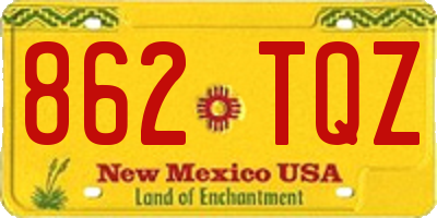 NM license plate 862TQZ