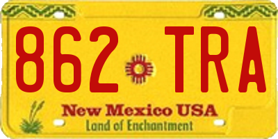 NM license plate 862TRA