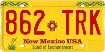 NM license plate 862TRK
