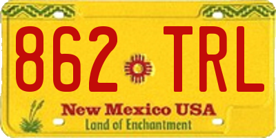 NM license plate 862TRL