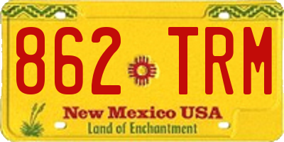 NM license plate 862TRM