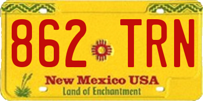 NM license plate 862TRN
