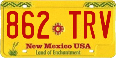 NM license plate 862TRV