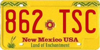 NM license plate 862TSC
