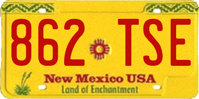 NM license plate 862TSE