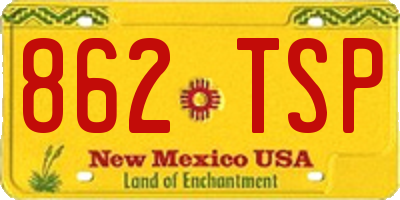 NM license plate 862TSP