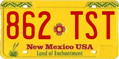 NM license plate 862TST
