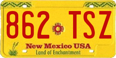 NM license plate 862TSZ