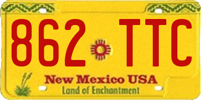 NM license plate 862TTC