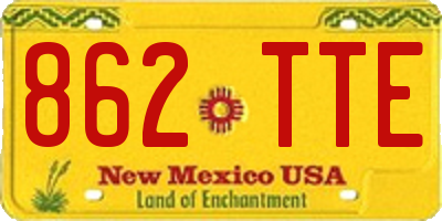 NM license plate 862TTE
