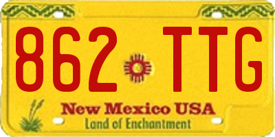 NM license plate 862TTG