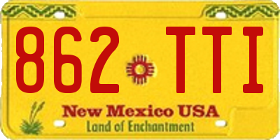 NM license plate 862TTI