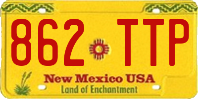 NM license plate 862TTP