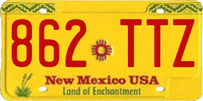 NM license plate 862TTZ