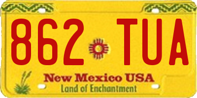 NM license plate 862TUA